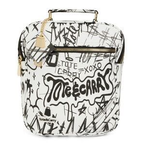 Tote&Carry White and Black Graffiti Backpack